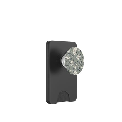 Chinoiserie Blumenmuster Vintage Floral Grau Grün PopSockets PopWallet für MagSafe von Chinoiserie Flower Pattern Gifts