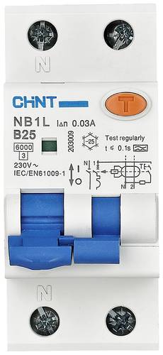 Chint 203008 FI-Schutzschalter/Leitungsschutzschalter 1polig 20A 0.03A 240 V, 415V von Chint