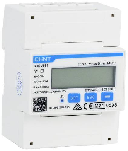 Chint G DTSU666-CT 3×230/400V 1.5(6)A RS485MID Drehstromzähler digital MID-konform: Ja 1St. von Chint