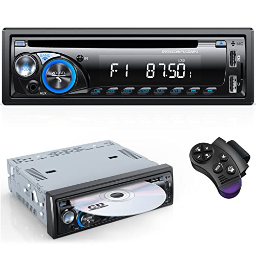 Chismos Car Stereo Radio Bluetooth with CD DVD Player,1DIN RDS/FM/AM Car Radio Bluetooth(Blau) von Chismos