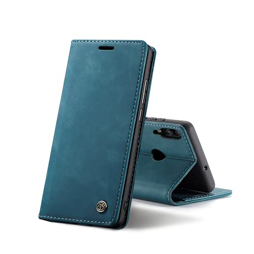 Chocoyi Kompatibel mit Huawei P20 Lite Hülle Leder,Magnetverschluss Premium PU Leder Flip Case,Standfunktion.-Blau von Chocoyi