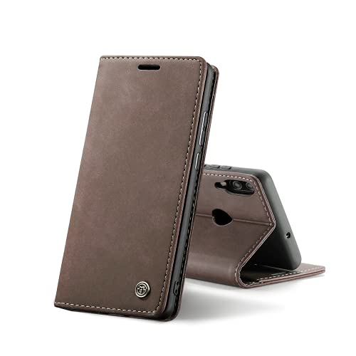 Chocoyi Kompatibel mit Huawei P20 Lite Hülle Leder,Magnetverschluss Premium PU Leder Flip Case,Standfunktion.-Kaffee Braun von Chocoyi