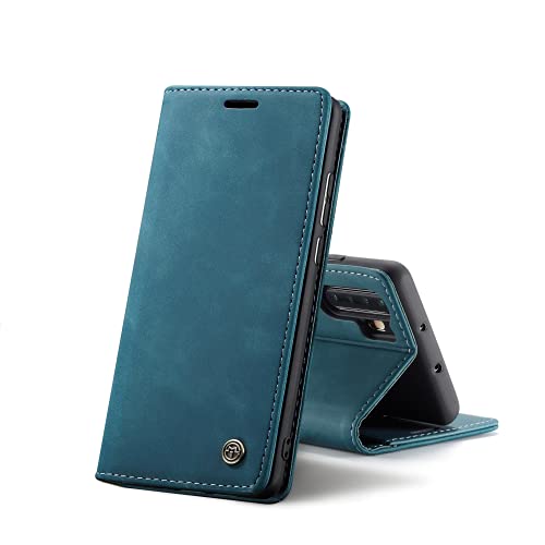 Chocoyi Kompatibel mit Huawei P30 Pro Hülle Leder,Magnetverschluss Premium PU Leder Flip Case,Standfunktion.-Blau von Chocoyi