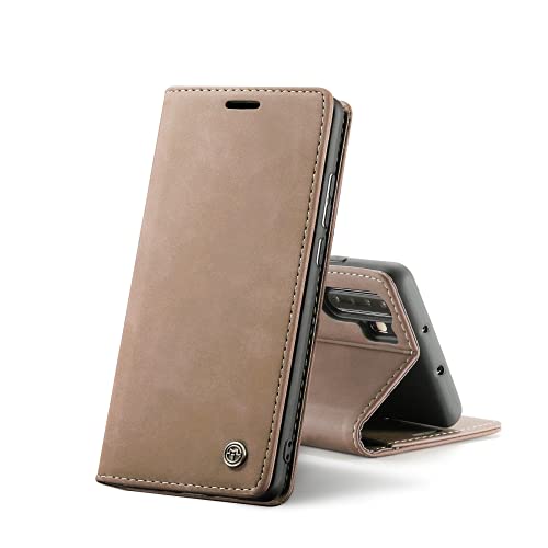 Chocoyi Kompatibel mit Huawei P30 Pro Hülle Leder,Magnetverschluss Premium PU Leder Flip Case,Standfunktion.-Braun von Chocoyi