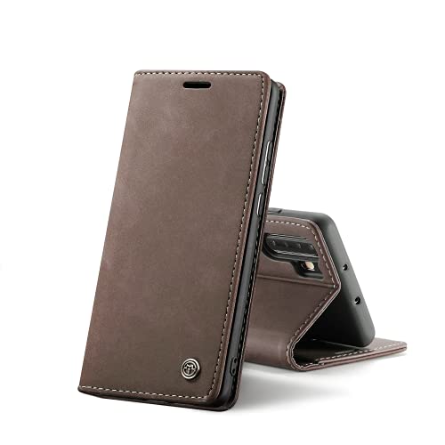 Chocoyi Kompatibel mit Huawei P30 Pro Hülle Leder,Magnetverschluss Premium PU Leder Flip Case,Standfunktion.-Kaffee Braun von Chocoyi