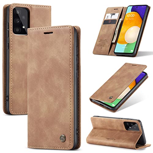 Chocoyi Kompatibel mit Samsung A53 5G Hülle Leder,Magnetverschluss Premium PU Leder Flip Case,Standfunktion.-Braun von Chocoyi