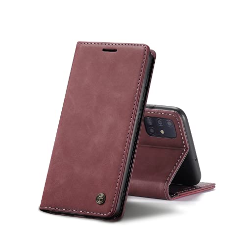 Chocoyi Kompatibel mit Samsung Galaxy A51 Hülle Leder,Magnetverschluss Premium PU Leder Flip Case,Standfunktion.-rot Chocoyi Kompatibel mit Samsung Galaxy A51 Hülle Leder,Magnetverschluss Premium PU Leder Flip Case,Standfunktion.-rot von Chocoyi