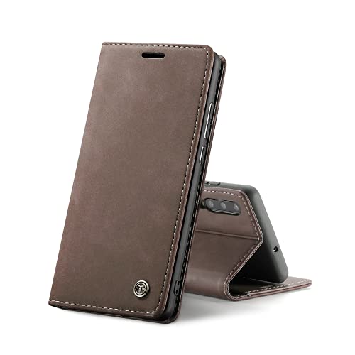 Chocoyi Kompatibel mit Samsung Galaxy A70 Hülle Leder,Magnetverschluss Premium PU Leder Flip Case,Standfunktion.-Kaffee Braun von Chocoyi