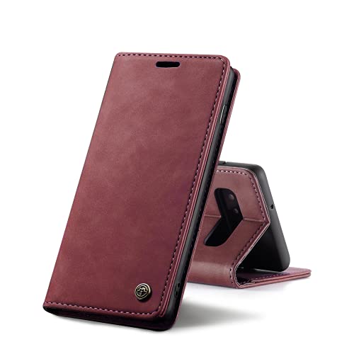Chocoyi Kompatibel mit Samsung Galaxy S10 Hülle Leder,Magnetverschluss Premium PU Leder Flip Case,Standfunktion.-rot Chocoyi Kompatibel mit Samsung Galaxy S10 Hülle Leder,Magnetverschluss Premium PU Leder Flip Case,Standfunktion.-rot von Chocoyi