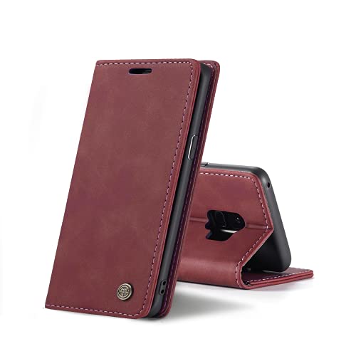 Chocoyi Kompatibel mit Samsung Galaxy S9 Plus Hülle Leder,Magnetverschluss Premium PU Leder Flip Case,Standfunktion.-rot Chocoyi Kompatibel mit Samsung Galaxy S9 Plus Hülle Leder,Magnetverschluss Premium PU Leder Flip Case,Standfunktion.-rot von Chocoyi