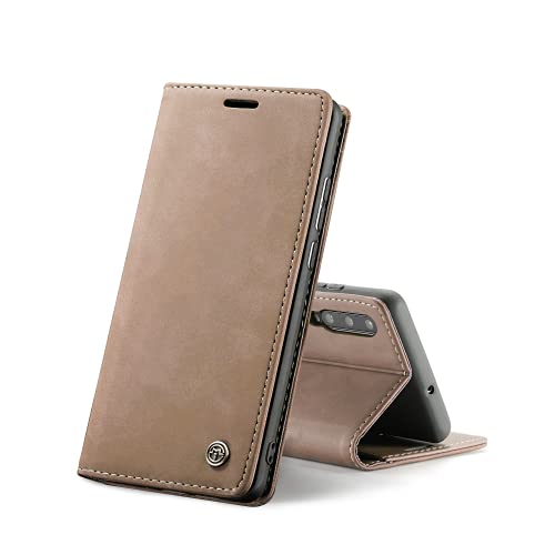 Chocoyi Kompatibel mit Xiaomi Mi 9 Hülle Leder,Magnetverschluss Premium PU Leder Flip Case,Standfunktion.-Braun von Chocoyi