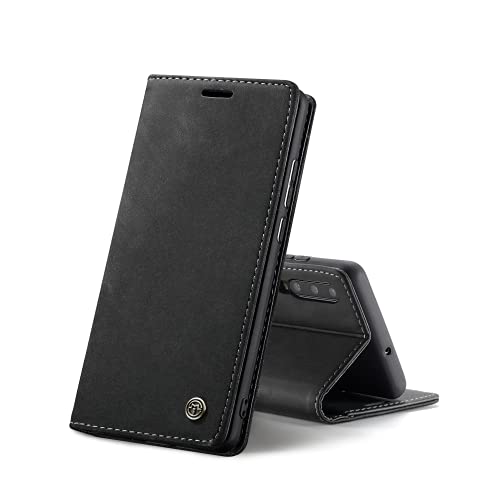 Chocoyi Kompatibel mit Xiaomi Mi 9 Hülle Leder,Magnetverschluss Premium PU Leder Flip Case,Standfunktion.-schwarz von Chocoyi