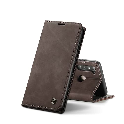 Chocoyi Kompatibel mit Xiaomi Redmi Note 8 Hülle Leder,Magnetverschluss Premium PU Leder Flip Case,Standfunktion.-Kaffee Braun von Chocoyi