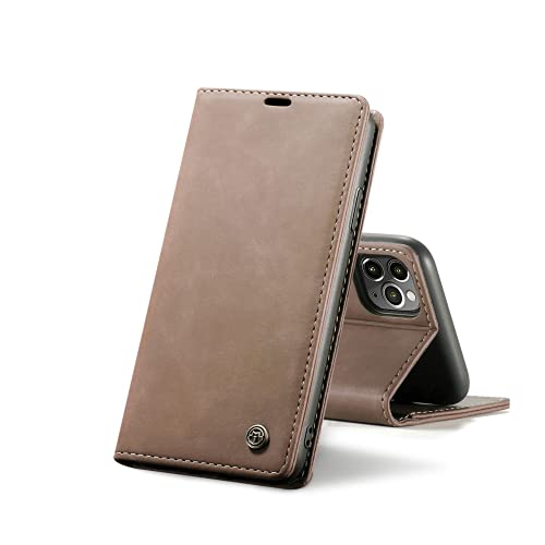 Chocoyi Kompatibel mit iPhone 11 6.1 Hülle Leder,Magnetverschluss Premium PU Leder Flip Case,Standfunktion.-Braun von Chocoyi