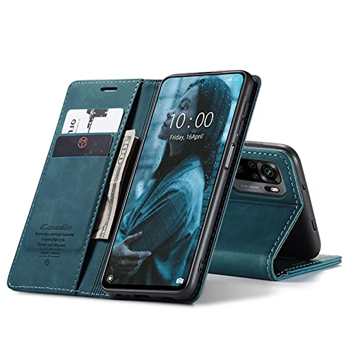 Chocoyi Schutzhülle aus Kunstleder für Xiaomi Redmi Note 10 4G/Note 10S, Schutzhülle aus PU-Leder, Magnetverschluss, Kartenfächer, Standfunktion, Blau Chocoyi Schutzhülle aus Kunstleder für Xiaomi Redmi Note 10 4G/Note 10S, Schutzhülle aus PU-Leder, Magnetverschluss, Kartenfächer, Standfunktion, Blau von Chocoyi