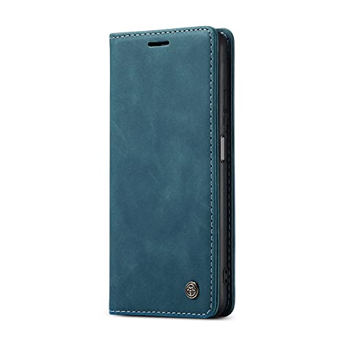 Chocoyi Schutzhülle aus Kunstleder für Xiaomi Redmi Note 10 5G / Poco M3 Pro, Schutzhülle, PU-Leder, Magnetverschluss, Kartenfächer, Standfunktion, Blau von Chocoyi