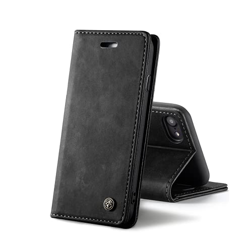 Chocoyi Schutzhülle aus Kunstleder für iPhone 6/6S/7/8 Plus, Schutzhülle, PU-Leder, Brieftasche, Magnetverschluss, Kartenfächer, Standfunktion, Schwarz Chocoyi Schutzhülle aus Kunstleder für iPhone 6/6S/7/8 Plus, Schutzhülle, PU-Leder, Brieftasche, Magnetverschluss, Kartenfächer, Standfunktion, Schwarz von Chocoyi
