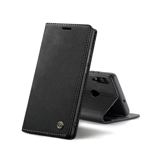 Chocoyi Schutzhülle aus Leder für Huawei P Smart 2019, Schutz aus PU-Leder, Brieftasche, Magnetverschluss, Kartenfächer, Standfunktion, Schwarz Chocoyi Schutzhülle aus Leder für Huawei P Smart 2019, Schutz aus PU-Leder, Brieftasche, Magnetverschluss, Kartenfächer, Standfunktion, Schwarz von Chocoyi