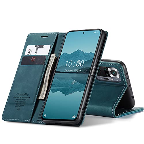 Chocoyi Schutzhülle aus Kunstleder für Redmi Note 10 Pro/Note 10 Pro Max, Schutzhülle aus PU-Leder, Magnetverschluss, Kartenfächer, Standfunktion, Blau Chocoyi Schutzhülle aus Kunstleder für Redmi Note 10 Pro/Note 10 Pro Max, Schutzhülle aus PU-Leder, Magnetverschluss, Kartenfächer, Standfunktion, Blau von Chocoyi