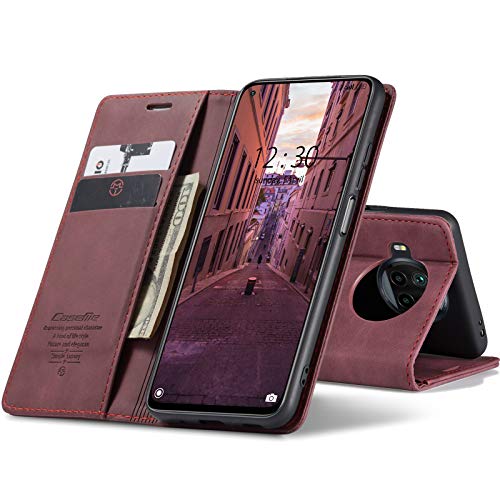 Chocoyi Schutzhülle aus Kunstleder für Xiaomi Mi 10T Lite 5G, Schutzhülle aus PU-Leder, Magnetverschluss, Kartenfächer, Standfunktion, Rot Chocoyi Schutzhülle aus Kunstleder für Xiaomi Mi 10T Lite 5G, Schutzhülle aus PU-Leder, Magnetverschluss, Kartenfächer, Standfunktion, Rot von Chocoyi