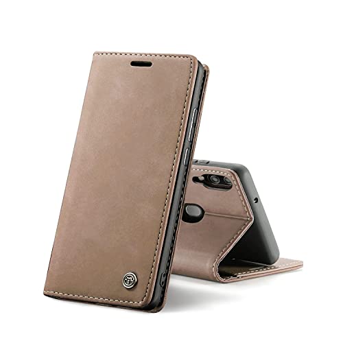 Chocoyi Schutzhülle aus PU-Leder für Samsung Galaxy A20E, Brieftasche, Magnetverschluss, Kartenfächer, Standfunktion, Braun von Chocoyi
