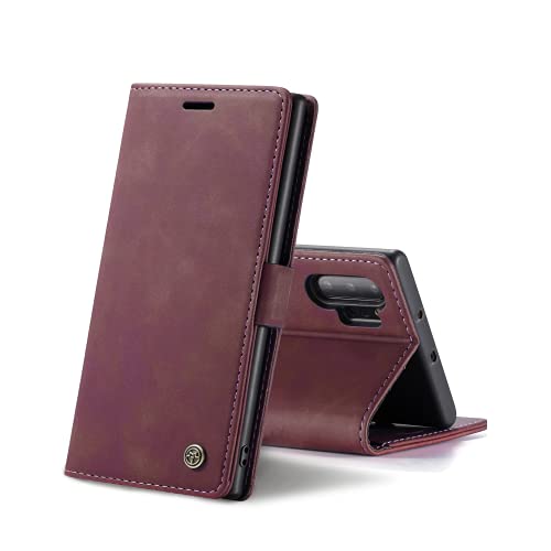 Chocoyi Schutzhülle aus PU-Leder für Samsung Galaxy Note 10 Plus, Brieftasche, Magnetverschluss, Kartenfächer, Standfunktion, Rot Chocoyi Schutzhülle aus PU-Leder für Samsung Galaxy Note 10 Plus, Brieftasche, Magnetverschluss, Kartenfächer, Standfunktion, Rot von Chocoyi