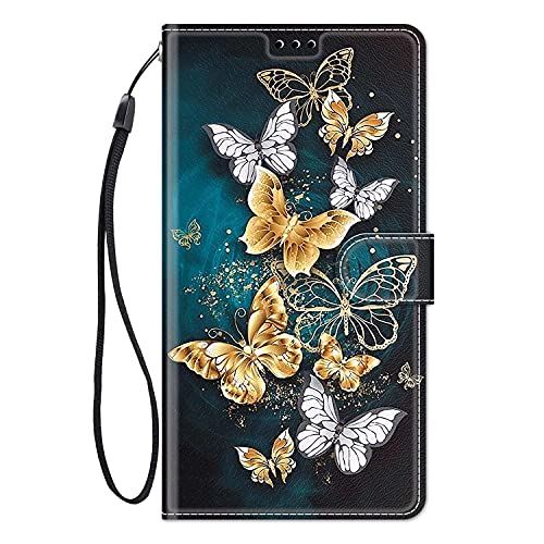 ChoosEU Hülle für Xiaomi Redmi 13C / Redmi 13 C/Poco C65 Klapphülle Muster Handytasche Schutzhülle Flip Case Stoßfeste Silikon Motive Handyhülle Motiv Klappbar Lederhülle Cover - Gold Schmetterling ChoosEU Hülle für Xiaomi Redmi 13C / Redmi 13 C/Poco C65 Klapphülle Muster Handytasche Schutzhülle Flip Case Stoßfeste Silikon Motive Handyhülle Motiv Klappbar Lederhülle Cover - Gold Schmetterling von Choeeu