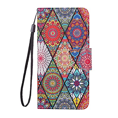 ChoosEU Hülle für Xiaomi Redmi Note 12 5G / Poco X5 5G Klapphülle Lederhülle Standfunktion Schutzhülle Stoßfeste Silikon Handyhülle Motiv Handytasche Mädchen Leder Filp Case Klappbar Cover - Mandala von Choeeu