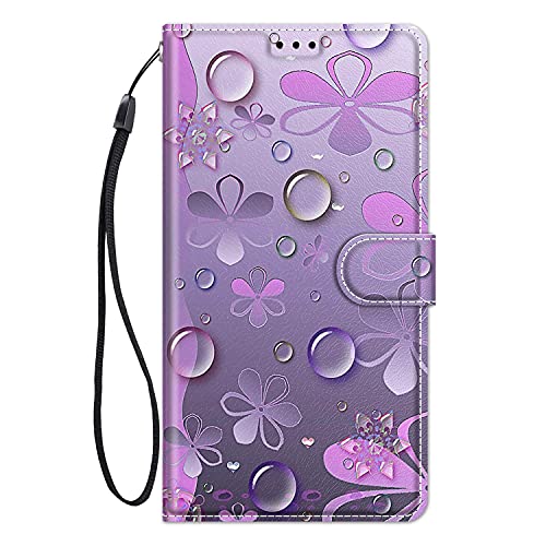 ChoosEU Hülle für Xiaomi Redmi Note 12 5G / Poco X5 5G Klapphülle Muster Handytasche Leder Schutzhülle Flip Case Stoßfeste Silikon Motive Handyhülle Motiv Klappbar Lederhülle Cover - Violett von Choeeu