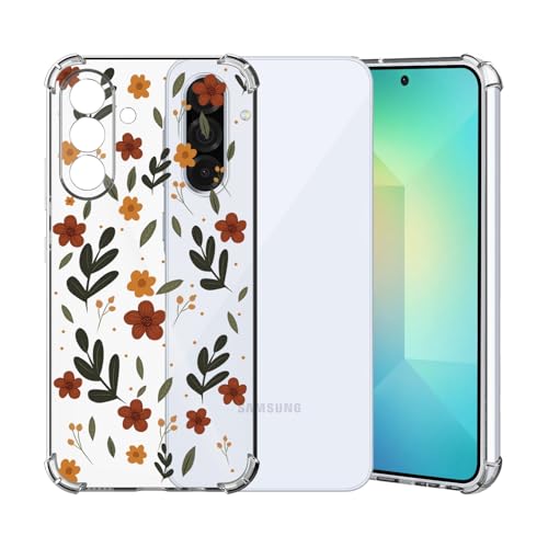 ChoosEU Transparent Hülle für Samsung Galaxy A56 5G Weich TPU Silikon Case mit Blume Muster Motiv Dünne Handyhülle Stoßfeste Airbag Schutzhülle Durchsichtig Cover für Galaxy A56 5G - Rot Grün ChoosEU Transparent Hülle für Samsung Galaxy A56 5G Weich TPU Silikon Case mit Blume Muster Motiv Dünne Handyhülle Stoßfeste Airbag Schutzhülle Durchsichtig Cover für Galaxy A56 5G - Rot Grün von Choeeu