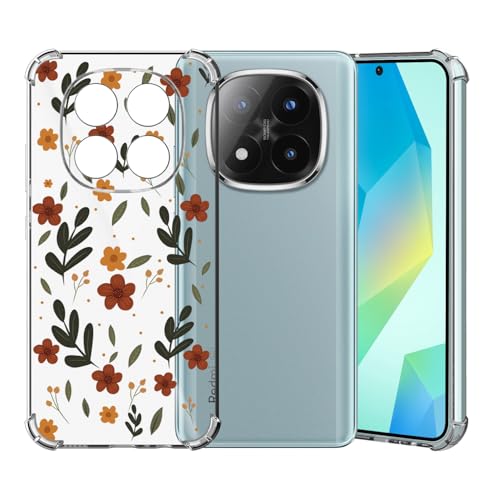 ChoosEU Transparent Hülle für Xiaomi Redmi Note 14 Pro+ Plus 5G Weich TPU Silikon Case mit Blume Muster Motiv für Mädchen Dünne Handyhülle Stoßfeste Airbag Schutzhülle Durchsichtig Cover - Rot Grün ChoosEU Transparent Hülle für Xiaomi Redmi Note 14 Pro+ Plus 5G Weich TPU Silikon Case mit Blume Muster Motiv für Mädchen Dünne Handyhülle Stoßfeste Airbag Schutzhülle Durchsichtig Cover - Rot Grün von Choeeu