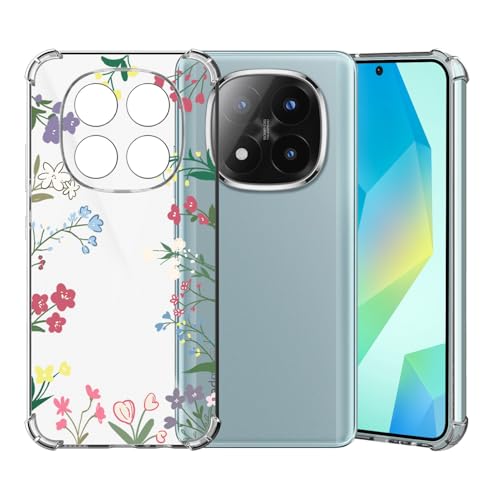 ChoosEU Transparent Hülle für Xiaomi Redmi Note 14 Pro+ Plus 5G Weich TPU Silikon Case mit Blume Muster Motiv für Mädchen Dünne Handyhülle Stoßfeste Airbag Schutzhülle Durchsichtig Cover - Rot Blau ChoosEU Transparent Hülle für Xiaomi Redmi Note 14 Pro+ Plus 5G Weich TPU Silikon Case mit Blume Muster Motiv für Mädchen Dünne Handyhülle Stoßfeste Airbag Schutzhülle Durchsichtig Cover - Rot Blau von Choeeu