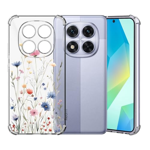 ChoosEU Transparent Hülle für Xiaomi Redmi Note 14 Pro 5G Weich TPU Silikon Case mit Blume Muster Motiv für Mädchen Dünne Handyhülle Stoßfeste Airbag Schutzhülle Durchsichtig Cover - Blau Rosa ChoosEU Transparent Hülle für Xiaomi Redmi Note 14 Pro 5G Weich TPU Silikon Case mit Blume Muster Motiv für Mädchen Dünne Handyhülle Stoßfeste Airbag Schutzhülle Durchsichtig Cover - Blau Rosa von Choeeu