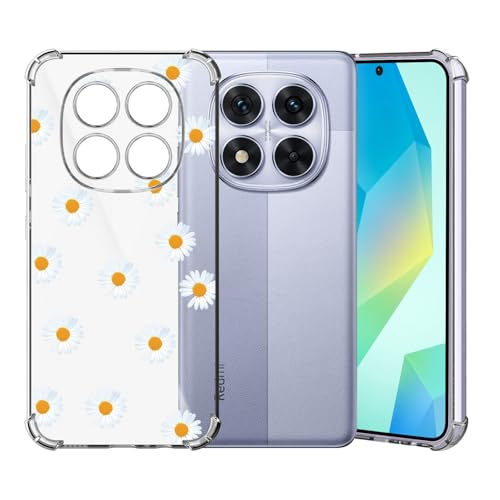 ChoosEU Transparent Hülle für Xiaomi Redmi Note 14 Pro 5G Weich TPU Silikon Case mit Blume Muster Motiv für Mädchen Dünne Handyhülle Stoßfeste Airbag Schutzhülle Durchsichtig Cover - Weiß Gelb ChoosEU Transparent Hülle für Xiaomi Redmi Note 14 Pro 5G Weich TPU Silikon Case mit Blume Muster Motiv für Mädchen Dünne Handyhülle Stoßfeste Airbag Schutzhülle Durchsichtig Cover - Weiß Gelb von Choeeu