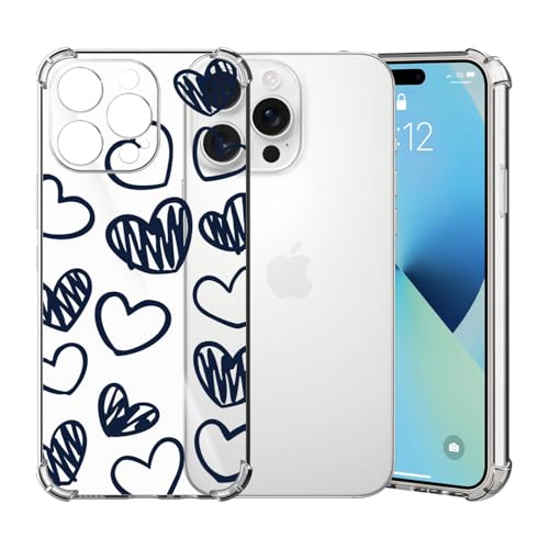 ChoosEU Transparent Hülle für iPhone 16 Pro Max Weich TPU Silikon Case mit Liebe Love Herz Muster Motiv für Mädchen Frauen Dünne Handyhülle Stoßfeste Airbag Schutzhülle Durchsichtig Cover - Herzen ChoosEU Transparent Hülle für iPhone 16 Pro Max Weich TPU Silikon Case mit Liebe Love Herz Muster Motiv für Mädchen Frauen Dünne Handyhülle Stoßfeste Airbag Schutzhülle Durchsichtig Cover - Herzen von Choeeu