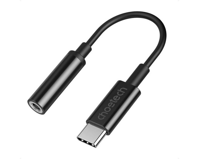Choetech AUX-Adapter - Schwarz AUX003 USB-C/DC 3,5 mm Audio-Adapter 11cm Kabel Audio-Adapter von Choetech