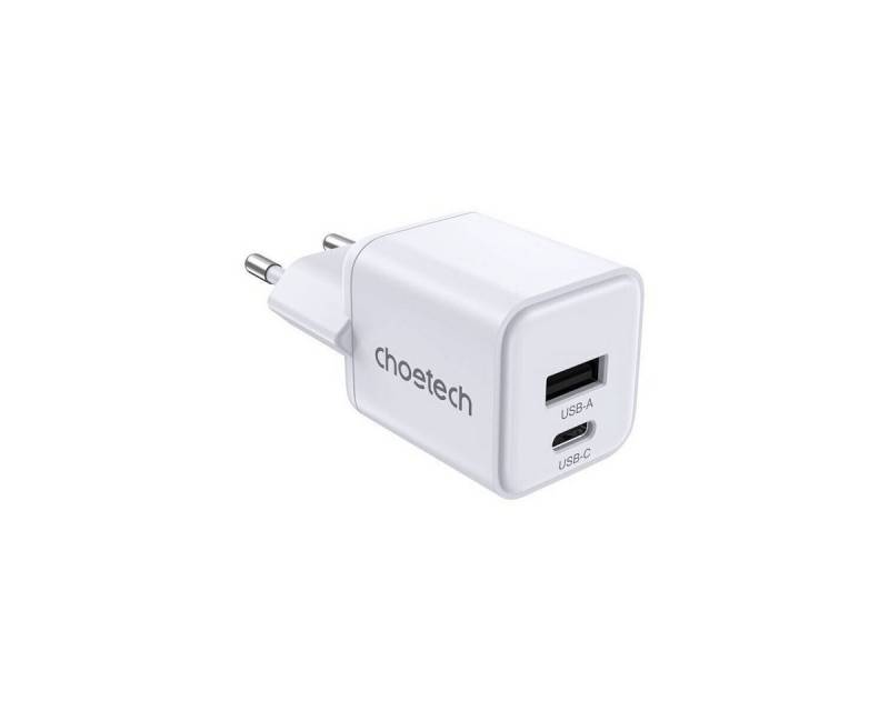 Choetech Wandladegerät PD30W Dual Ports (Weiß) Smartphone-Kabel, Schnellladefunktion von Choetech