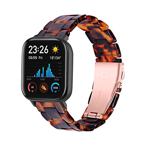 Chofit Armbänder kompatibel mit Amazfit GTS 4 Mini/GTS 2 Mini Armband, 20 mm Harz-Ersatzarmband für Bip 3 Pro/Bip 3/GTS 3/GTS 2 Mini/GTS 2e/GTS 2 (Braun) von Chofit