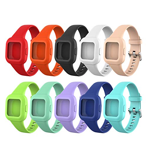 Chofit-Armbänder kompatibel mit Garmin Vivofit jr.3-Armband, verstellbares Ersatz-Armband aus weichem Silikon mit bunten Bändern für Kinder ab 4 Jahren für Vivofit jr.3-Smartwatch von Chofit