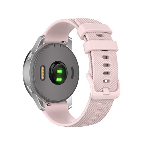 Chofit Armband kompatibel mit Garmin Venu 2S, weiches Silikon-Sport-Armbänder Armband 18 mm Ersatz-Körnung für Venu 2S 40mm/Forerunner 255S/255S Music 41mm (Pink) von Chofit