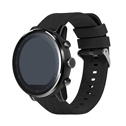 Chofit Ersatzbänder kompatibel mit Willful ID205L/SW01/SW02/SW020/SW021/SW023/SW025, ID205S/ID205G/ID205U/H205L Armband, Soft Sport Atmungsaktives Silikonarmband Uhrenzubehör (schwarz) von Chofit