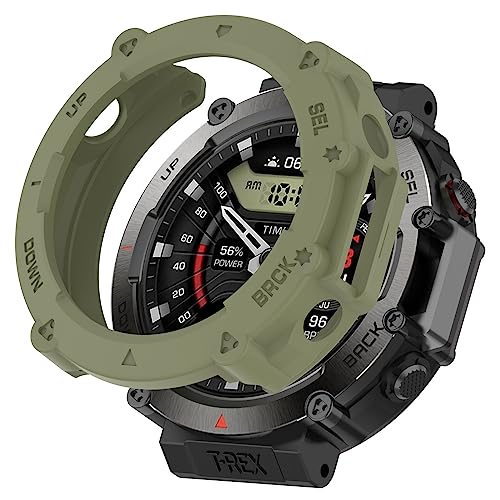 Chofit Hüllen Kompatibel mit Amazfit T-Rex Ultra Hülle, TPU Schutzhülle Sport Hüllen Cover Protector Shell Zubehör für T-Rex Ultra Smartwatch (Grün) von Chofit