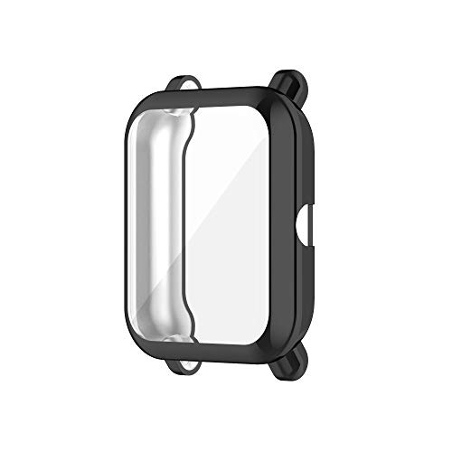 Chofit Hüllen kompatibel mit Amazfit Bip U/GTS 2 Mini Hülle, Displayschutzfolie Folie TPU beschichtet Schutzhülle Cover Armor Shell für Amazfit Bip U/GTS 2 Mini/Bip U Pro/Bip S/Bip (schwarz) von Chofit