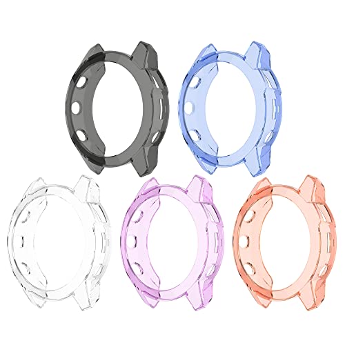 Chofit Hüllen kompatibel mit Garmin Fenix 7/Fenix 7 Solarhülle, Schutzhülle aus weichem TPU Bumper Shell für Fenix 7 Smartwatch (Nicht für Fenix 7S/7X) (5 Farben) von Chofit