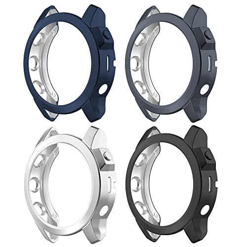 Chofit Hüllen kompatibel mit Garmin Fenix 7X/Fenix 7X Solar Hülle, TPU Plated Protector Protective Case Cover Armor Shell für Fenix 7X/Fenix 7X Solar (Nicht für Fenix 7S/Fenix 7) (4 Farben) von Chofit