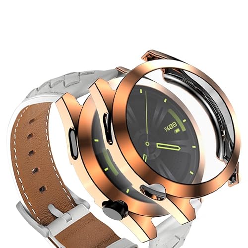 Chofit Hüllen kompatibel mit Huawei Watch GT 3 46 mm 42 mm Hülle, Displayschutzfolie Folie TPU beschichtet Schutzhülle Cover Armor Shell für Watch GT 3 46 mm 42 mm Smartwatch (42 mm, Roségold) von Chofit