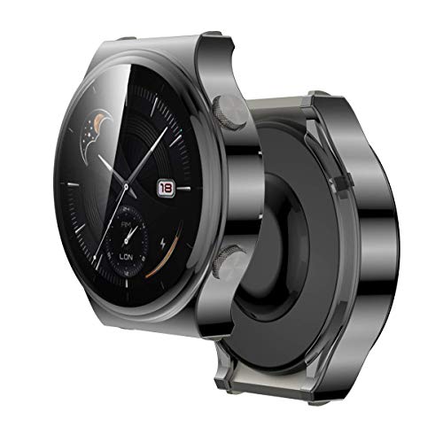 Chofit Kompatibel mit Huawei Watch GT2 Pro Hülle, Displayschutzfolie TPU überzogene Schutzhülle Film Cover Armor Shell nur für Huawei Watch GT2 Pro (Grau) von Chofit