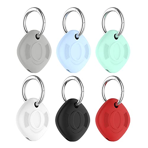 Chofit Hüllen kompatibel mit Samsung Galaxy SmartTag/SmartTag Plus Hülle, 6er Pack Soft Silikon Schlüsselanhänger Schutzhülle Cover Halter Schlüsselanhänger Zubehör für Galaxy SmartTag von Chofit