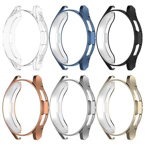 Chofit Hüllen kompatibel mit Samsung Galaxy Watch 6 Classic 47 mm 43 mm Hülle, TPU-beschichtete Schutzfolie Schutzhülle Uhrenabdeckung Bumper Shell für Galaxy Watch 6 Classic (6 Farben, 43 mm) von Chofit