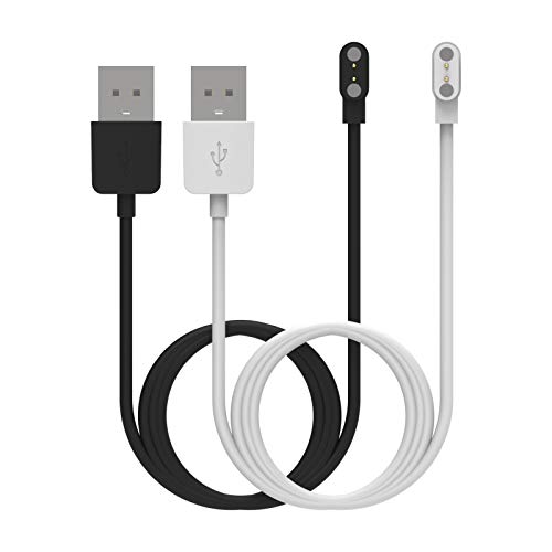 Chofit Ladekabel-Set (Schwarz und Weiß), kompatibel mit ID205L/ID205U/ID205S/ID216/Umidigi Uwatch3/Ufit Smartwatch, magnetisches USB-Ladekabel, 2,84 mm Stiftabstand, nur eines passt zu Ihrem Gerät von Chofit